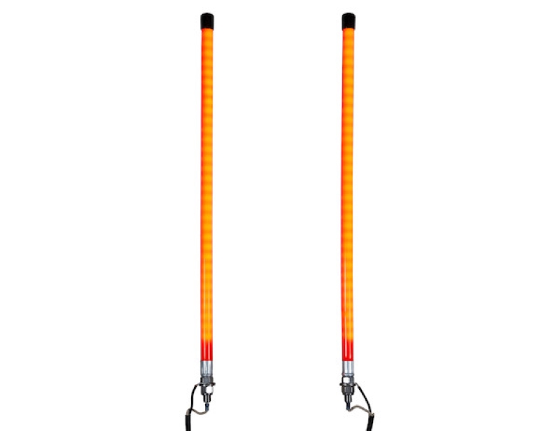 28 Inch Fluorescent Orange Illuminated LED Plow Guides