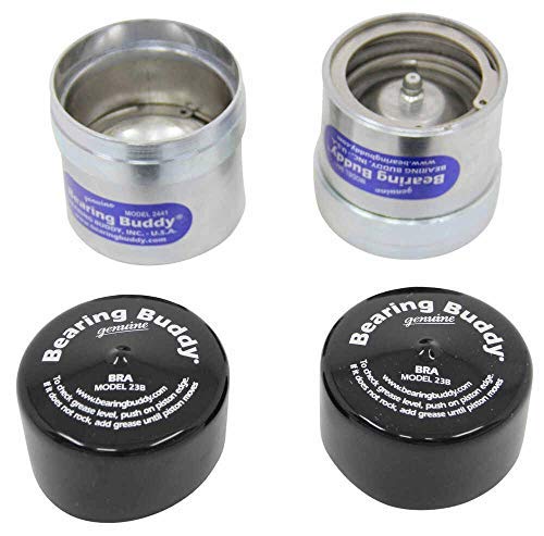 Bearing Buddy (4) 2.441" Chrome for Boat Trailer with Protective Bra - Wheel Center Caps 2441 (2 Pairs)