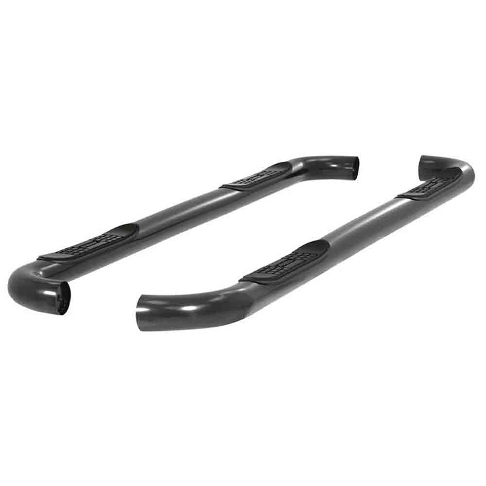 Select Ford F-250 SD, F-350 SD 3 Inch Round Semi-Gloss Black Stainless Steel Side Bars