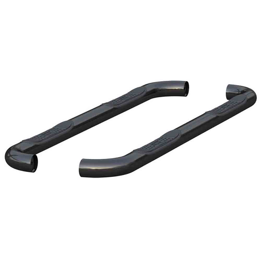 Select Dodge Ram 1500 Extended Cab Pickup 3 Inch Round Semi-Gloss Black Stainless Steel Side Bars