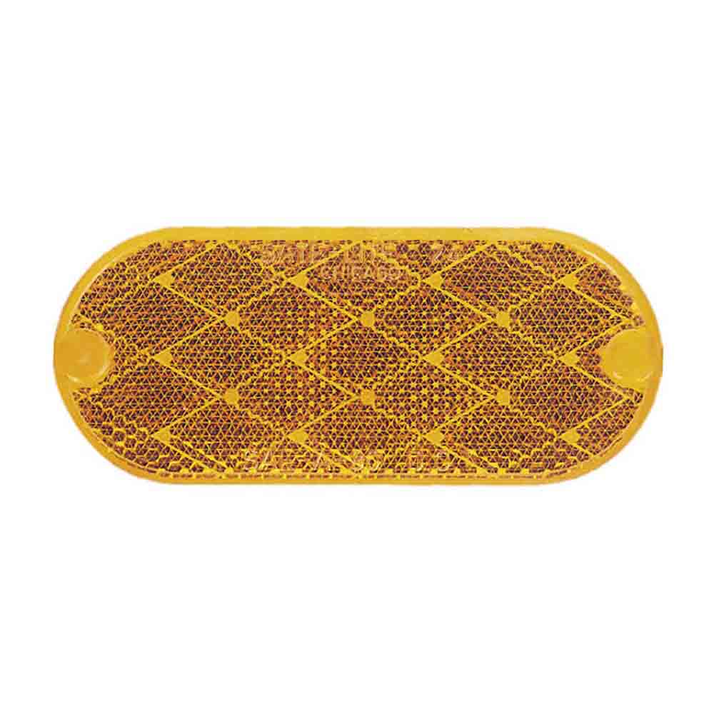 Quick Mount Amber Oval Reflector