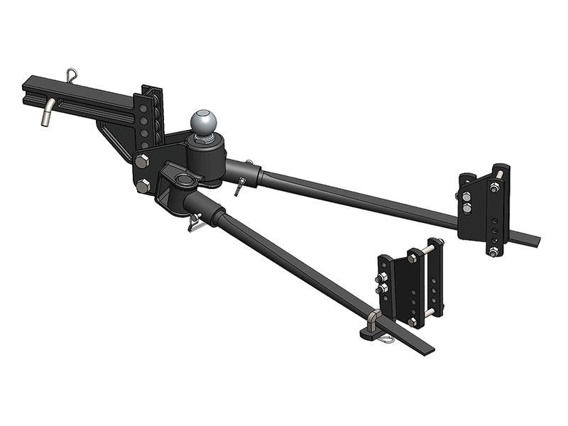BXW1053 TrackPro Weight Distribution Hitch - 1000 TW Standard Shank 7 Hole with Longer L-Brackets