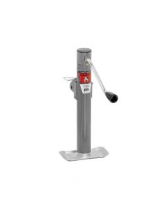 Bulldog Round Trailer Jack, Side Mount, 2,000 lbs. Lift Capacity, Side Wind, Weld-On, 10 in. Travel