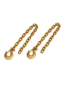 Pair of Heavy Duty Safety Chains with Latching Hooks