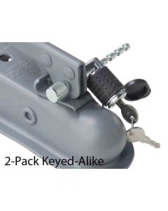 2 Pack Keyed Alike Adjustable Coupler Lock