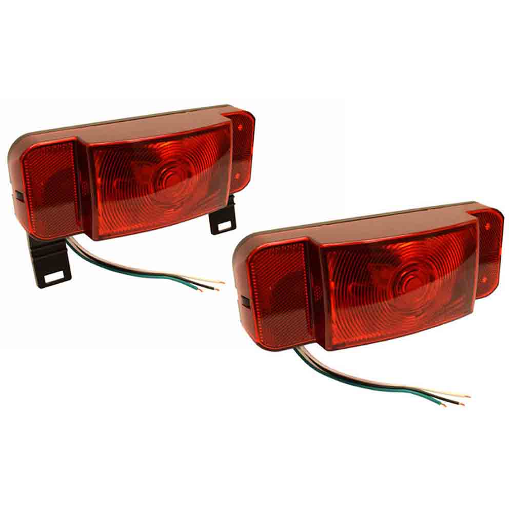 Optronics One LED Low Profile Combination RV Tail Lights - Pair - Black Base