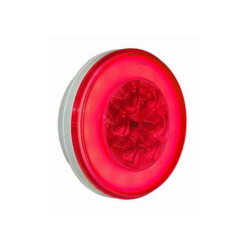 LED GloLight Tail Light - 4 Inch Round - Red Lens